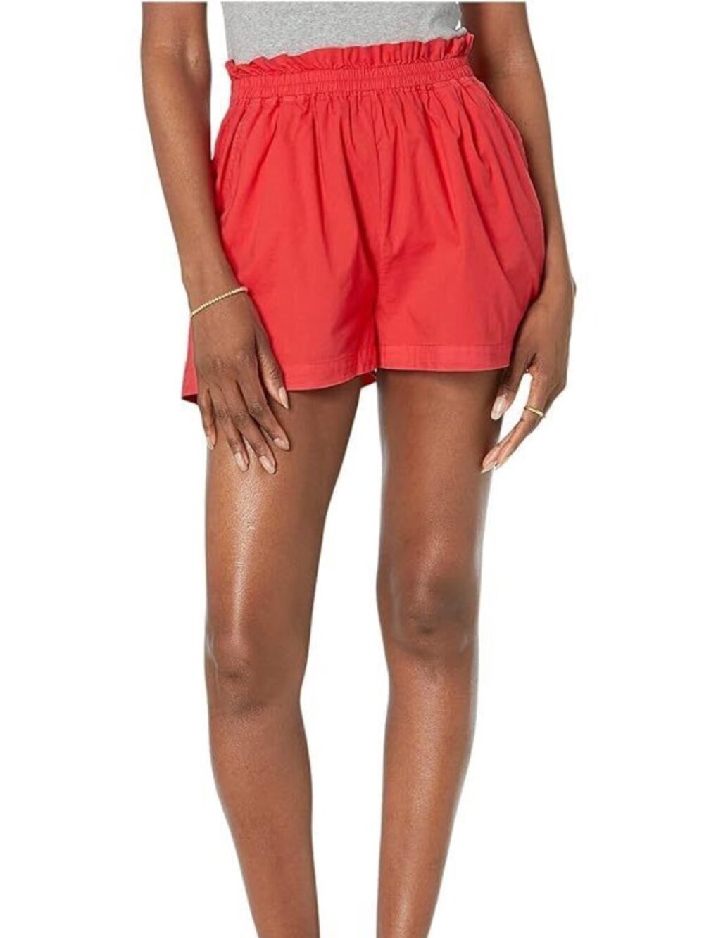 Monrow Poplin Paperbag Shorts